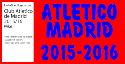 Czcionka Atletico Madrid 2015-2016